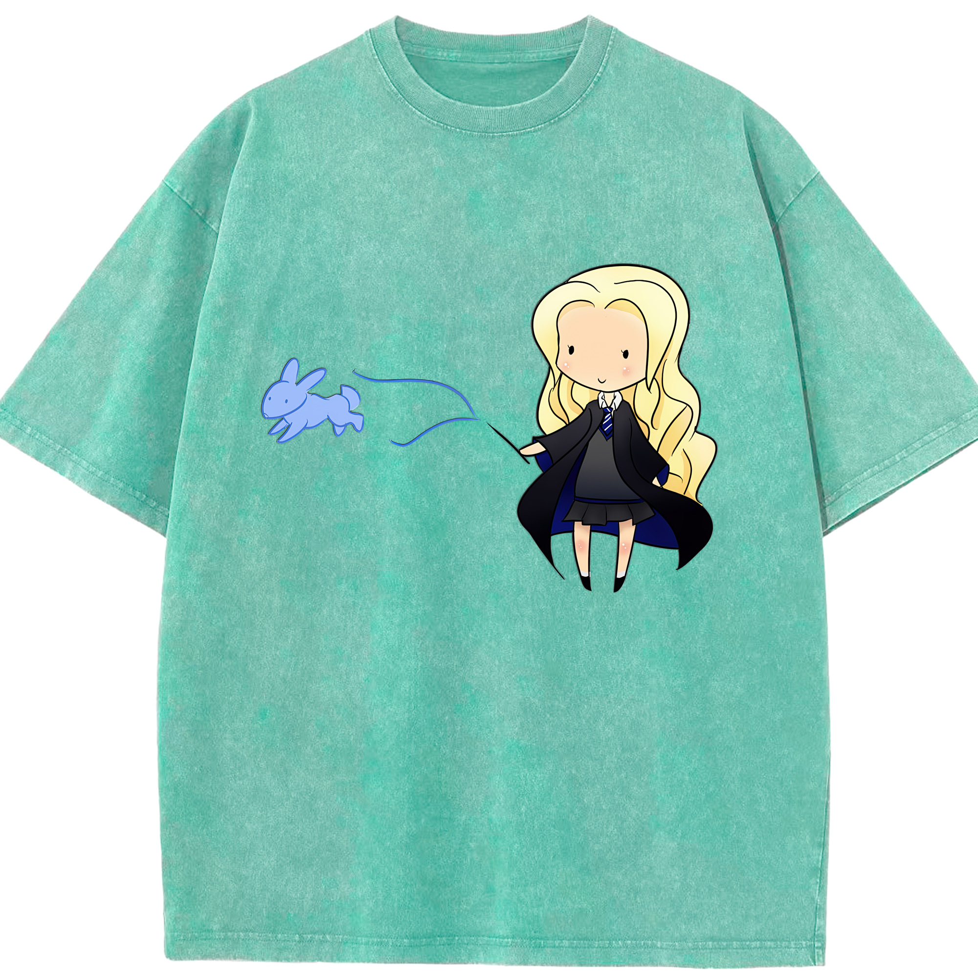 （画像用） Harry Potter ハリー・ポッターシリーズ 綿100% ヴィンテージ風 半袖Tシャツ（フロントプリント）